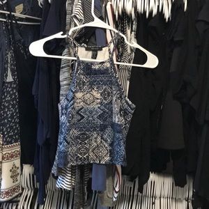 Blue crop top